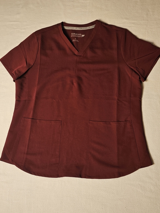 Fabletics Tops - Fabletics women's‎ activewear scrub top Size Large Burgandy